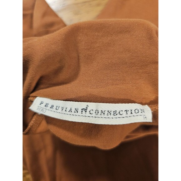 Peruvian Connection Extreme T-Neck Medium Whiskey Orange Turtleneck Pima Cotton - Picture 4 of 8